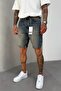 Blue Denim Fabric Tumbled Men's Jean Jeans Shorts Mz589 - 2
