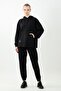 Comfort Women's Hooded Black Sweatshirt - 5