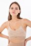 Slimfit Women's V-Neck Beige Melange Bra
