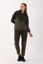 Comfort Women's Mock Neck Khaki Sweatshirt - 4
