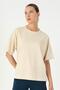 Comfort Women's Crew Neck Beige T-Shirt - 3