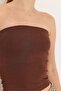 Flexible strapless blouse coffee - 4