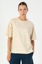 Comfort Women's Crew Neck Beige T-Shirt