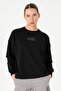Oversized Women's Crew Neck Black Sweatshirt