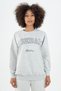 Oversized Women's Crew Neck Ecru Sweatshirt