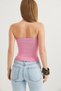 Stretchy Strapless Blouse Pink - 5