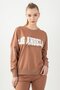Oversized Women's Crew Neck Mushroom Sweatshirt