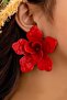 Metal Big Flower Earrings - 2