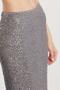 Women's Slim Fit Silvery Long Plain Gray Skirt - 3