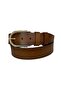 100% Genuine Leather, Brown Women's Jeans with Gold Buckle, Sports Belt 4 Cm=an-byn-12 - 6