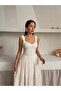 Thick Strap Dress Beige - 3