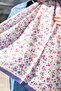 Sultan Fresh Cotton Shawl - Crisp Flower Pattern - Slf005-09 - Cream, Purple, Pink, Orange - 3