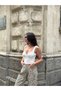Cotton Camisole Fabric V-Neck Crop Tank Top – Women's Summer Fit Tank Top - 2