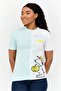 Women Crew Neck Short Sleeves Embroidered T-Shirt, Multicolor
