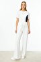 Wide Leg Trousers with Lace-Up Waist 56131-25 - 3