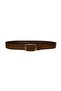 100% Genuine Leather, Brown Women's Jeans with Gold Buckle, Sports Belt 4 Cm=an-byn-25 - 7