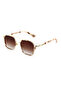 Brown Lens, Cream Framed Women's Sunglasses AE0039C19 - 5