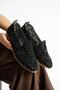 Embroidered Plain Lace Women's Ballerinas - 2