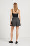 Women's Short Belted Pleated Smoked Mini Shorts Skirt - 4