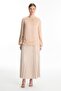 Beige Blouse with Jacquard Accessory Detail B-0118