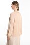 Beige Blouse with Jacquard Accessory Detail B-0118 - 5