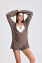 Women's Knitwear Knitted Jumpsuit Openwork Pattern Detailed Beach Dress - 8