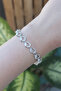 Vip Series Brass Zircon Stone Silver Color Barley Model Bracelet - 3