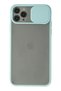 iPhone 11 Pro Case Palm Frosted Camera Sliding Silicone - Turquoise 1493641709