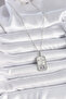 316L Steel Silver Color Libra Zodiac Zircon Stone Women's Necklace - 2