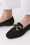 Black Women's Loafer Shoes 01Ayy 307870 A100 - 2