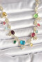 Özel_Pirinç Gold Color Colorful Zircon Stone Vip Series Women's Necklace