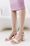 Women's Beige Heeled Sandals