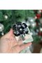 Luxury Camellia Brand Fashion French Automatic Clip-On Rose Flower with Pearl Shiny Buckle Black - 3