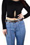 100% Genuine Leather, Nickel Buckle 3 Cm Dark Brown Women's Belt; Dress, Trouser Belt = 3cm-kdn-21 - 2