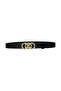 100% Genuine Leather, Gold Knitted Buckle 3 Cm Black Women's Belt; Dress, Trouser Belt = 3cm-kdn-45 - 7