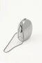 Women's Metal Drop Model Evening Dress and Special Occasion Portfolio Chain Strap Evening Dress Bag Silver