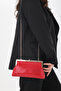 Hand and Shoulder Usable Evening Dress Bag with Glitter and Stone Clip Closure - 5
