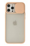 Case for iPhone 12 Pro Max Case Palm Frosted Camera Sliding Silicone - Pink Zngzr