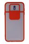 Samsung Galaxy J7 Pro / J730 Case Palm Frosted Camera Sliding Silicone - Red Zngzr