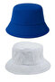 Double Layer Summer Fabric Bucket Hat, Men's and Women's Plain Fisherman Bucket Hat, Unisex Blue-White
