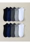 5 Pack Men's Solid Color Booties Economic Pack Short Sports Sneakers Socks - 2