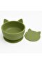 Baby Feeding Set - Vacuum Silicone Lid Food Bowl - Feeding Spoon and Fork Gift - 2