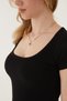 Women's 2'Li Pieces Short Sleeve Ribbed U Neck Cotton Knitted Camisole T-Shirt Blouse Body - 5
