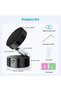 Vacuum Magnetic Suction Phone Holder, Foldable and Retractable for Car, Mirror and Desk (Black) - 4
