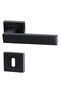 Avanti Black Square Rosette Door Handle Room (1 Set = 2 Door Handles 2 Lower Rosettes)