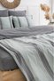 Harmony Hues Yarn-Dyed Natural Single Duvet Cover Set (Fitted Sheet) - 4