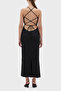 Back Low-Cut Jacquard Maxi Dress Dress Lb23Fwfrwfudr - 3