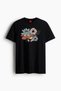 Unisex Soft Textured Women's Men's Oversize Crew Neck Cotton Floral Printed Basic T-Shirt