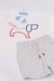 Laciel Boy's Cycling Collar Cotton Dog Patterned Shorts Suit - 4