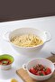 Acrylic White Pasta Strainer & Vegetable Fruit Strainer - 3